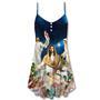 Christmas Jesus Miracle Night - V-Neck Sleeveless Cami Dress