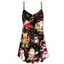 Christmas Joyful Santa Snowman Merry Xmas - V-Neck Sleeveless Cami Dress