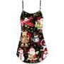 Christmas Joyful Santa Snowman Merry Xmas - V-Neck Sleeveless Cami Dress