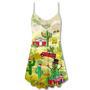 Christmas Life Is Better With A Cactus - V-Neck Sleeveless Cami Dress