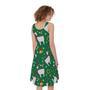 Christmas Llama Pattern Print Sleeveless Knee Length Dress