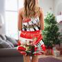 Christmas Love Music Happy Life - V-Neck Sleeveless Cami Dress