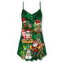 Christmas Love Tiki Funny Style - V-Neck Sleeveless Cami Dress