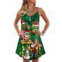 Christmas Love Tiki Funny Style - V-Neck Sleeveless Cami Dress