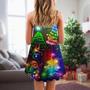 Christmas Merry Everything Happy Always - V-Neck Sleeveless Cami Dress