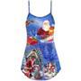 Christmas Merry Xmas Santa Claus Is Coming To Town - V-Neck Sleeveless Cami Dress