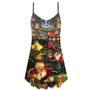 Christmas Merry Xmas Santa Toys Train Factory - V-Neck Sleeveless Cami Dress