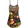 Christmas Merry Xmas Santa Toys Train Factory - V-Neck Sleeveless Cami Dress