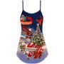 Christmas No Reindeer Any More Santa Loves Airplane - V-Neck Sleeveless Cami Dress