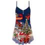 Christmas No Reindeer Any More Santa Loves Airplane - V-Neck Sleeveless Cami Dress