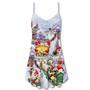 Christmas Oh Santa Claus Gnomes - V-Neck Sleeveless Cami Dress