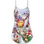 Christmas Oh Santa Claus Gnomes - V-Neck Sleeveless Cami Dress