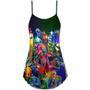 Christmas Parrot Tropical Merry Xmas - V-Neck Sleeveless Cami Dress