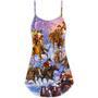 Christmas Santa And Horse Ho Ho Ho Everywhere Merry Xmas - V-Neck Sleeveless Cami Dress