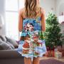 Christmas Santa And Snowman Best Friends - V-Neck Sleeveless Cami Dress