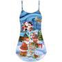 Christmas Santa And Snowman Best Friends - V-Neck Sleeveless Cami Dress