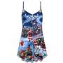 Christmas Santa And Train Happiness - V-Neck Sleeveless Cami Dress