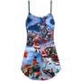 Christmas Santa And Train Happiness - V-Neck Sleeveless Cami Dress