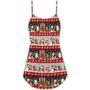 Christmas Santa Claus And Snowman Happy Xmas - V-Neck Sleeveless Cami Dress