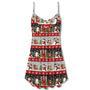 Christmas Santa Claus And Snowman Happy Xmas - V-Neck Sleeveless Cami Dress