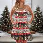 Christmas Santa Claus And Snowman Happy Xmas - V-Neck Sleeveless Cami Dress