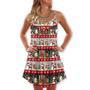 Christmas Santa Claus And Snowman Happy Xmas - V-Neck Sleeveless Cami Dress