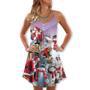 Christmas Santa Claus Build Snowman Gift For You - V-Neck Sleeveless Cami Dress