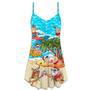 Christmas Santa Claus Chilling On The Beach Mele Kalikimaka Funny - V-Neck Sleeveless Cami Dress