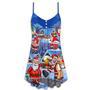 Christmas Santa Claus Drunk Beer Troll Happy Xmas - V-Neck Sleeveless Cami Dress