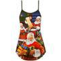 Christmas Santa Claus Gift For Xmas Art Style - V-Neck Sleeveless Cami Dress