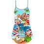 Christmas Santa Claus Play On The Beach Mele Kalikimaka Funny - V-Neck Sleeveless Cami Dress