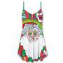 Christmas Santa Claus Psychedelic Colorful Hippie - V-Neck Sleeveless Cami Dress