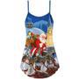 Christmas Santa Claus Reindeer Gift For Xmas Art Style - V-Neck Sleeveless Cami Dress