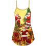 Christmas Santa Claus Story Happy Xmas Art Style - V-Neck Sleeveless Cami Dress