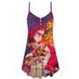 Christmas Santa Claus Story Light Art Style - V-Neck Sleeveless Cami Dress