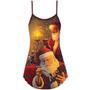 Christmas Santa Claus The Spirit Of Christmas Art Style - V-Neck Sleeveless Cami Dress