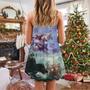 Christmas Santa Dark World Battle - V-Neck Sleeveless Cami Dress