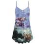 Christmas Santa Dark World Battle - V-Neck Sleeveless Cami Dress