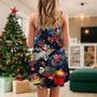 Christmas Santa In The Space - V-Neck Sleeveless Cami Dress