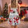 Christmas Santa Is Always With You Art Style - V-Neck Sleeveless Cami Dress