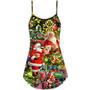 Christmas Santa Is Coming To You - V-Neck Sleeveless Cami Dress