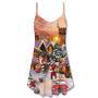 Christmas Santa Is Delivering Love - V-Neck Sleeveless Cami Dress