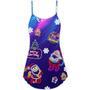 Christmas Santa Neon Light Xmas Party - V-Neck Sleeveless Cami Dress