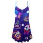 Christmas Santa Neon Light Xmas Party - V-Neck Sleeveless Cami Dress