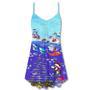 Christmas Santa Shark Sits On Rockets And Brings Gifts To Ocean - V-Neck Sleeveless Cami Dress