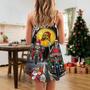 Christmas Santa Skull Is Racing To You - V-Neck Sleeveless Cami Dress