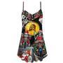 Christmas Santa Skull Is Racing To You - V-Neck Sleeveless Cami Dress