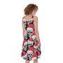 Christmas Santa Skull Pattern Print Sleeveless Knee Length Dress