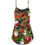 Christmas Santa Snowman Merry Xmas To Everyone - V-Neck Sleeveless Cami Dress