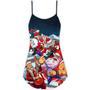 Christmas Santa With Electric Guitar - V-Neck Sleeveless Cami Dress